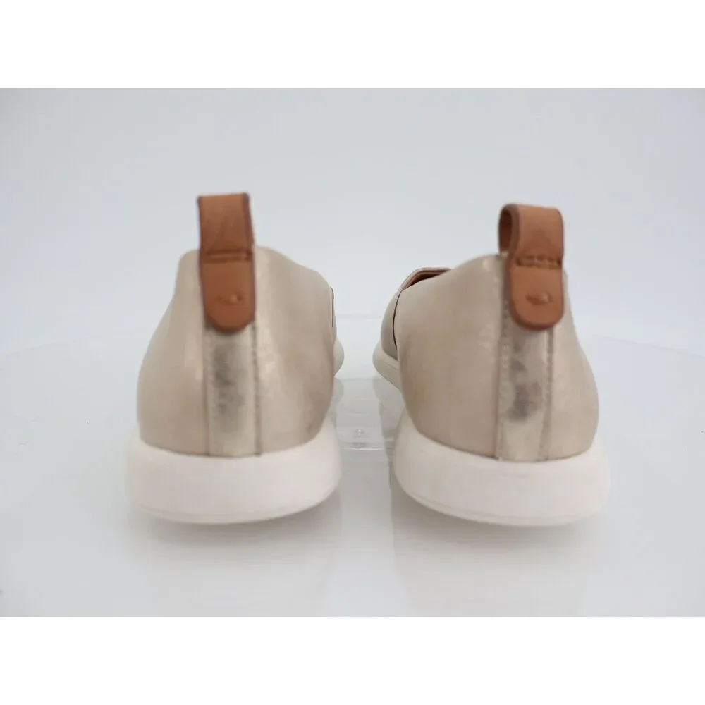 Gentle Souls Bella Ballet Flats Size 9.5 Gold Leather Wedge Platform Flats Comfy